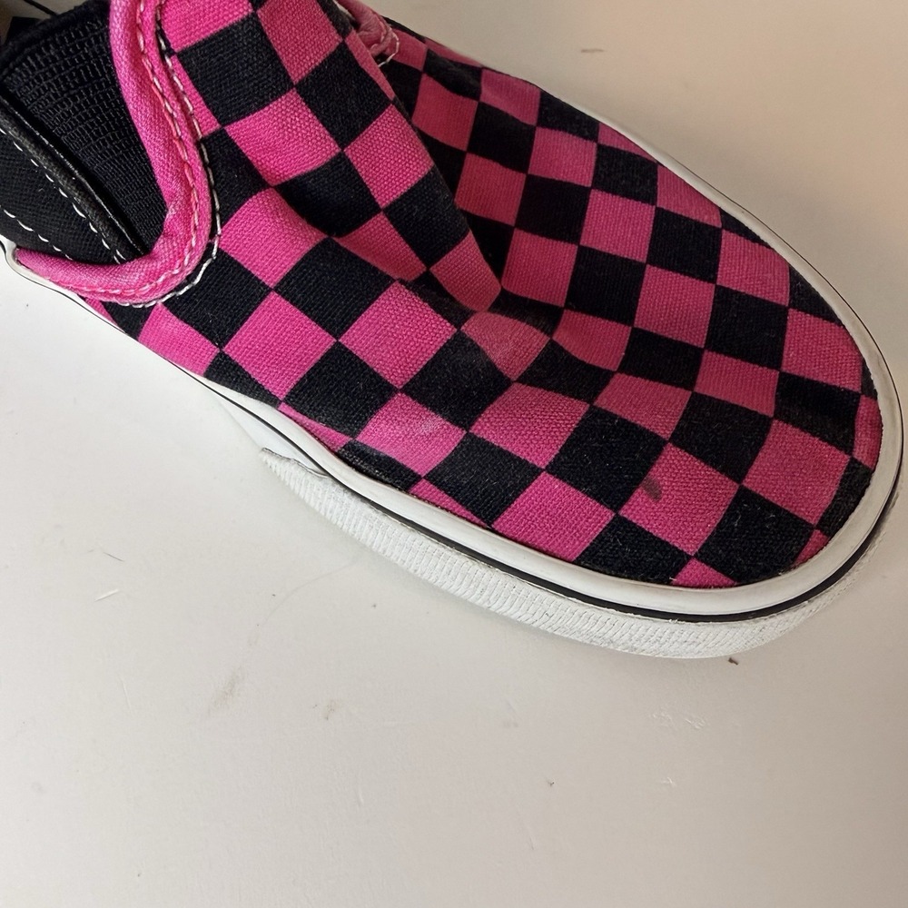 VANS Classic Slip On Checkerboard Black Pink Kids Size 4 Women 5.5 Magenta Skate - Picture 11 of 14